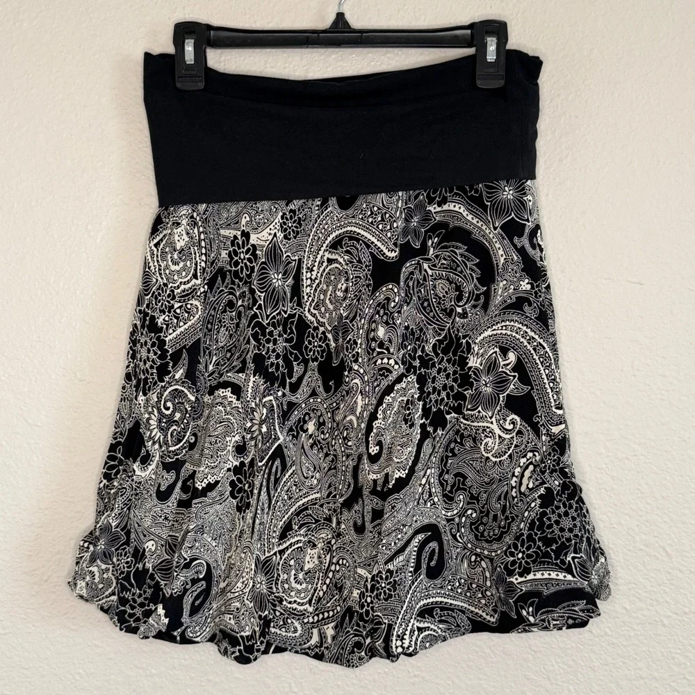 Y2K Womens Medium Fold‎ Over Bubble Skirt Fairy Grunge Whimsigoth Twee Feminine